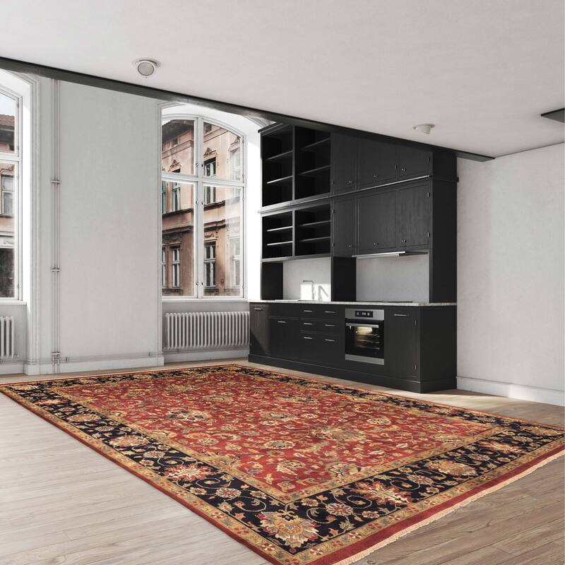 ECARPETGALLERY Hand-knotted Jamshidpour Dark Red Wool Rug - 8'5 x 11'8