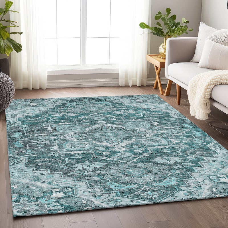 Premium Washable Super Soft Traditional Heriz Mayfield Rug