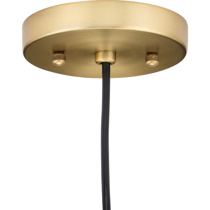 Hinton Collection One-Light Vintage Brass Modern Farmhouse Pendant - 8.25 in x 8.25 in x 8.62 in