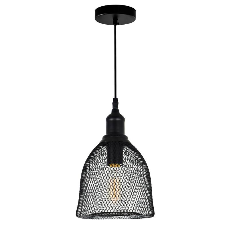 Drea 1 Light Down Mini Pendant With Black Finish - Black
