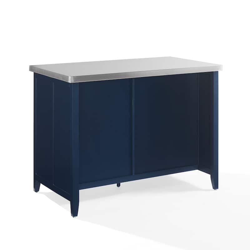 Crosley Silvia Stainless Steel Top Kitchen Island