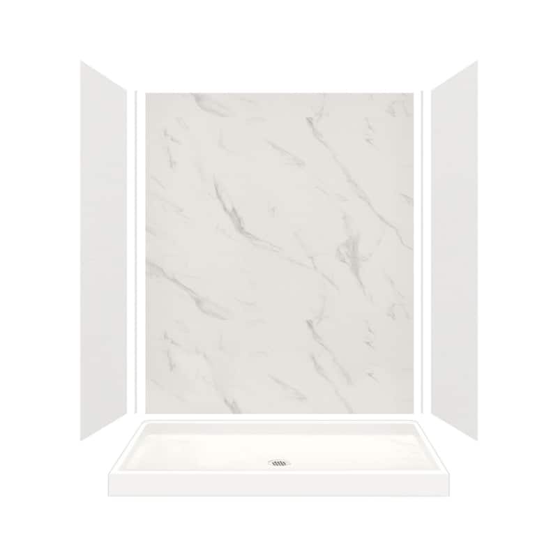 Transolid Expressions 60-in X 32-in X 72-in Glue to Wall Shower Kit - 32" x 60" x 72"