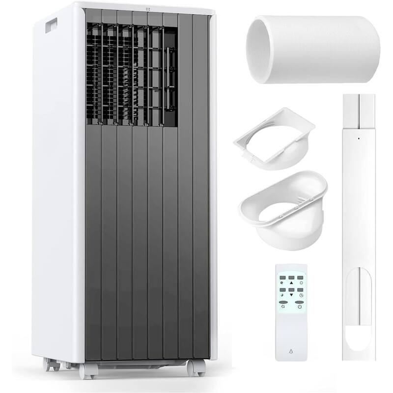 8000 BTU Portable Air Conditioner Cools Up to 350 Sq.Ft, 3-in-1 - Grey