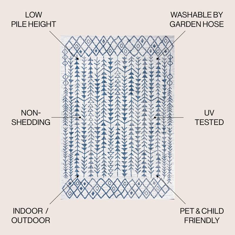 JONATHAN Y Sukie Bohemian Geometric Indoor/Outdoor Area Rug