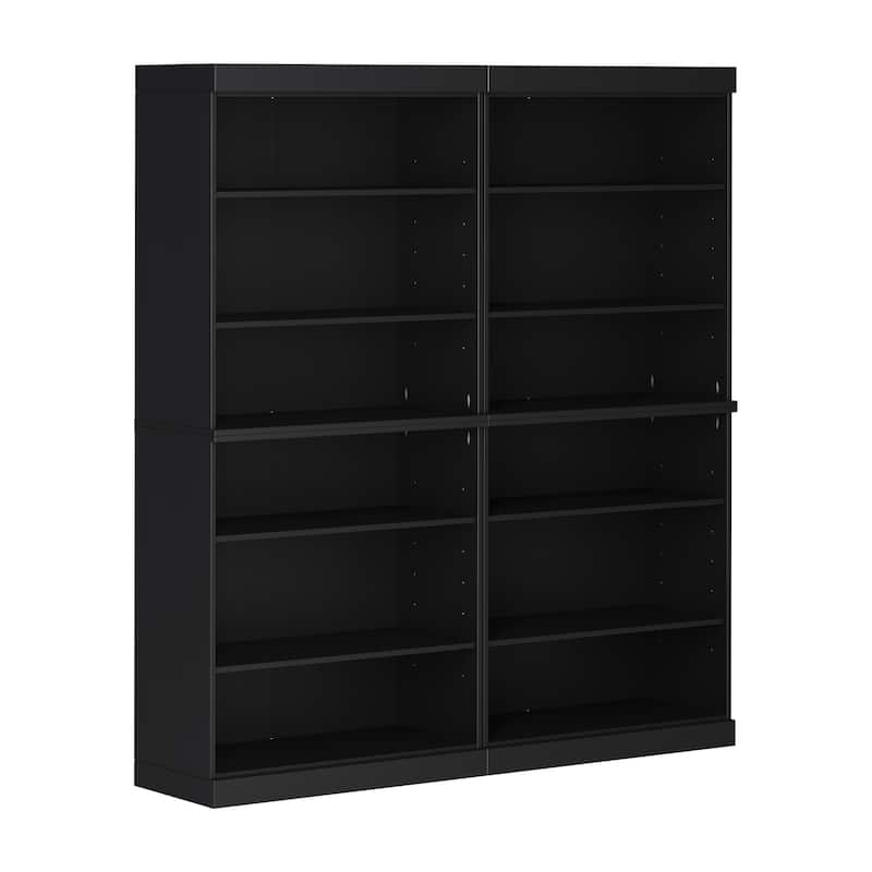 Palace Imports 100% Solid Wood 12-Shelf Bookcase, Adjustable Shelves, 64" Wide, 71.5" Tall