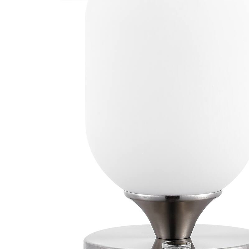 Owen 8" Bohemian Farmhouse Iron Wireless Rechargeable Integrated LED Table Lamp, Oil Rubbed Bronze/White by JONATHAN Y