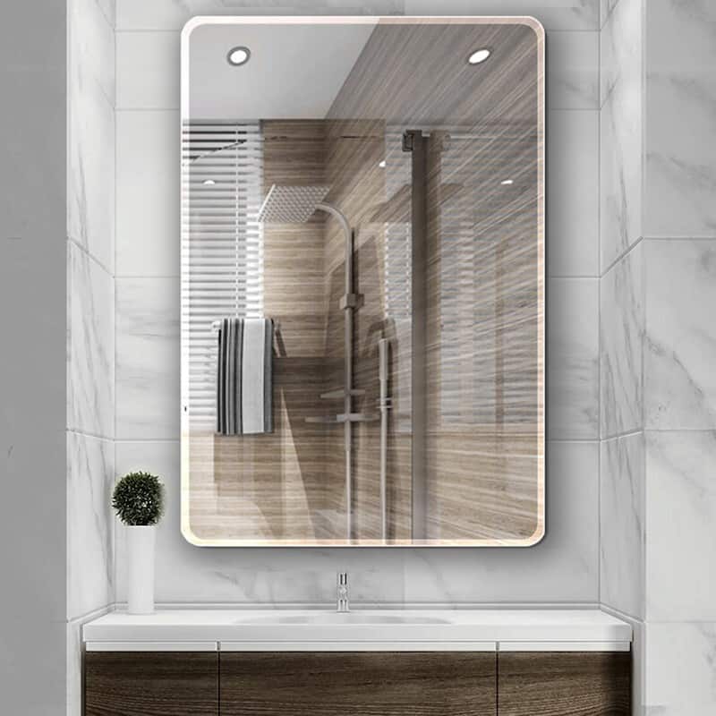 Rectangle Frameless Wall Mount Bathroom Vanity Mirror - 20x28