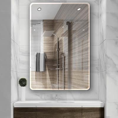 Rectangle Frameless Wall Mount Bathroom Vanity Mirror
