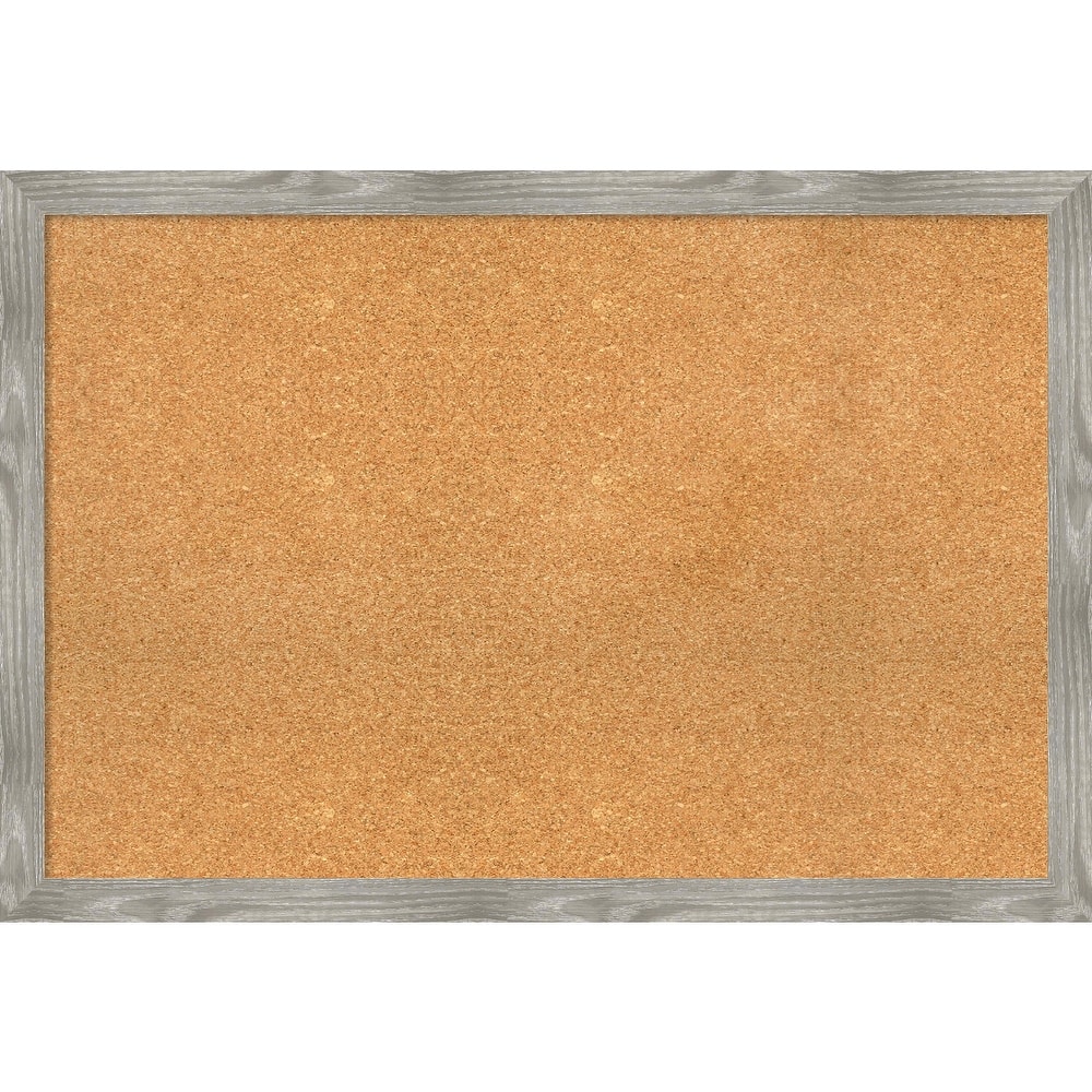 Dove Greywash Square Framed Cork Bulletin Memo Board