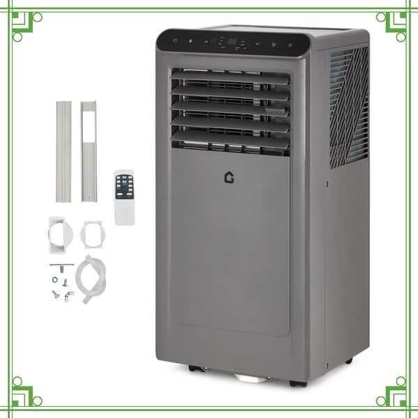 slide 2 of 8, 8000 BTU 3-in-1 Portable Air Conditioner with Remote, Dehumidifier, Fan, Sleep Mode Grey