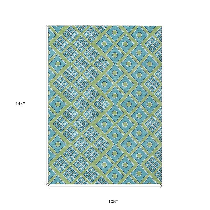 HomeRoots Geometric Transitional Rectangle Outdoor Rug