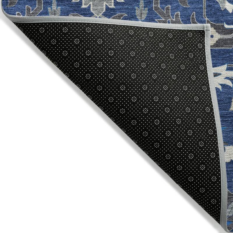 HomeRoots Damask Traditional Rectangle Outdoor Rug