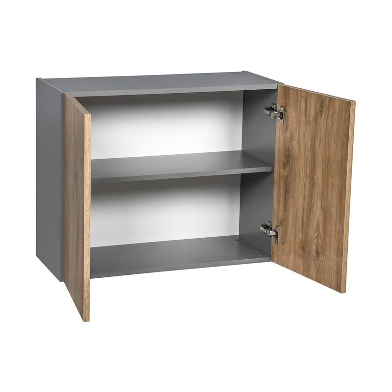 36" x 24" Wall Cabinet-Double Door-Grey - 36 x 24 x 12