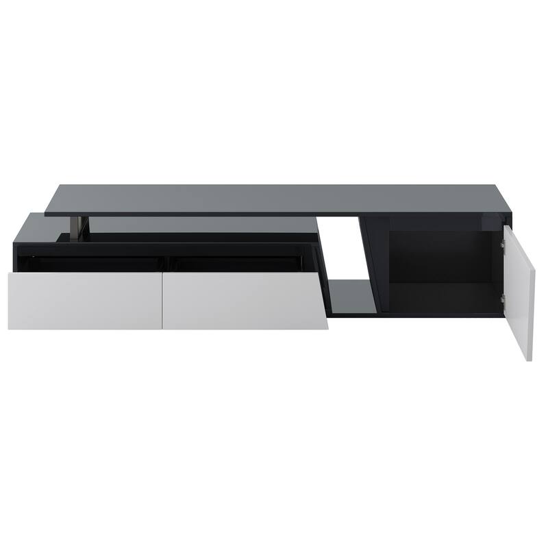 Rectangle Extendable TV Stand,Entertainment Centers with 2 Drawers and 1 Cabinet Up to 100" Tv