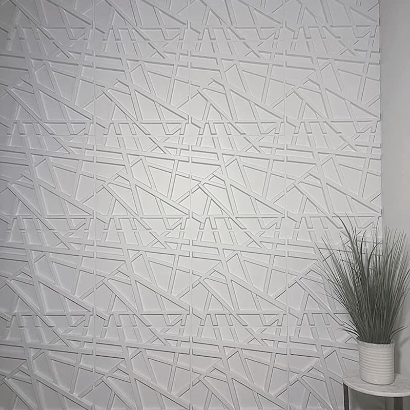 Art3d 3D Wall Panels PVC Crossing Lines Design (32 Sq.Ft)