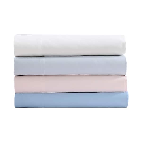 Laura Ashley T800 Cotton Sateen Solid Sheet Set On Sale Bed Bath