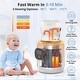 preview thumbnail 3 of 3, Portable Fast Baby Bottle Warmer with Temperature Control, LCD Screen - White - White