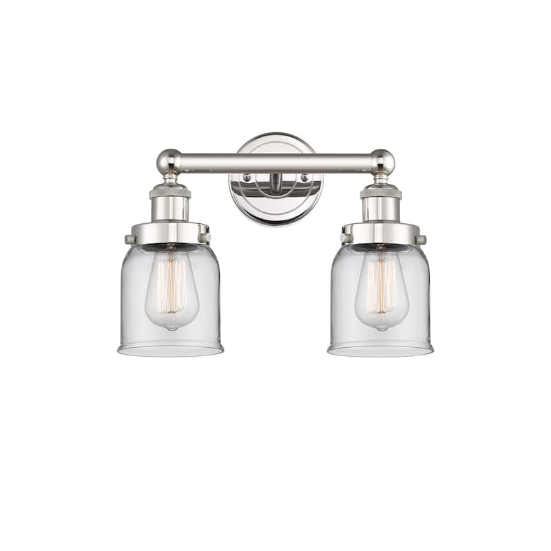 Innovations Lighting 616-2W-10-16 Bell Vanity Bell 2 Light 16" Wide - Polished Nickel / Clear