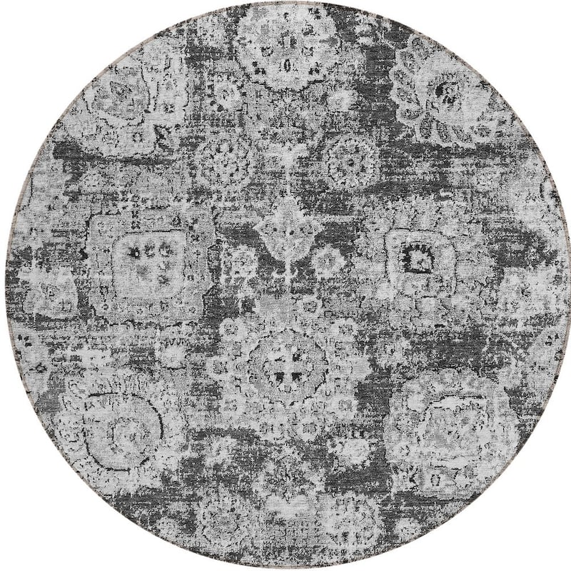 HomeRoots Floral Transitional Rectangle Outdoor Rug