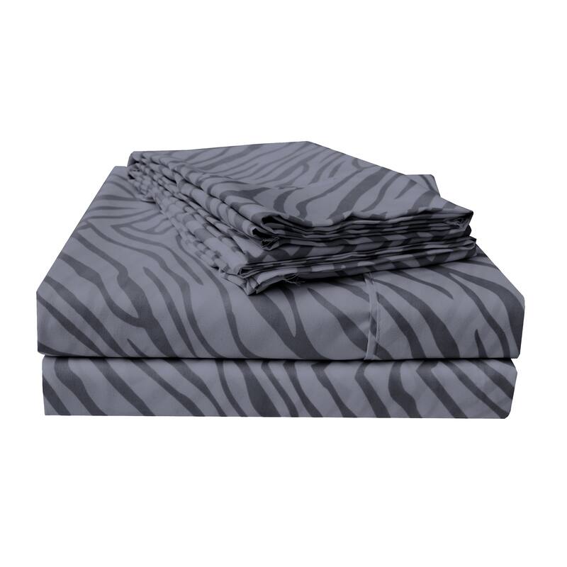 Superior Wrinkle Resistant Animal Print Microfiber Sheet Set