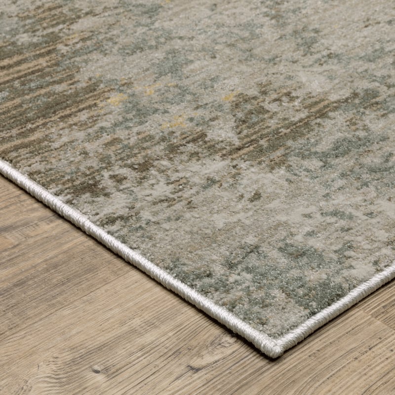 Melody Distressed Abstract Beige/ Yellow Area Rug