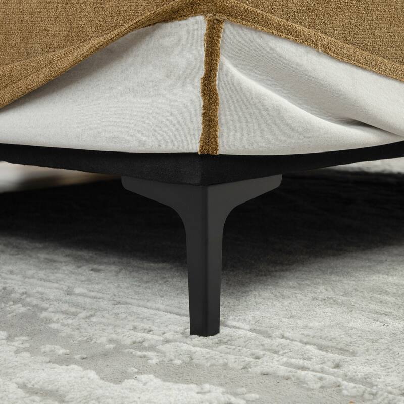 56.3"W Modern Chenille linen Loveseat Sofa,Sofa Bed with Pillows&Metal Legs