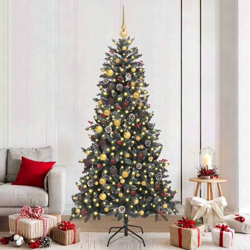 vidaXL ArtificialChristmasTree with Stand Green 114 x 114 x 210 cm PVC - 82.7