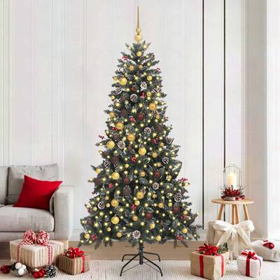 vidaXL ArtificialChristmasTree with Stand Green 114 x 114 x 210 cm PVC - 82.7