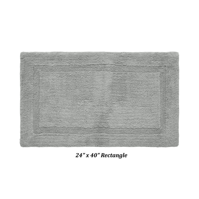 Better Trends Bath Rugs 100% Cotton Reversible Highly Water Absorbent Bathroom Rug for Shower, Sink, Bath Mats - Lux Collection