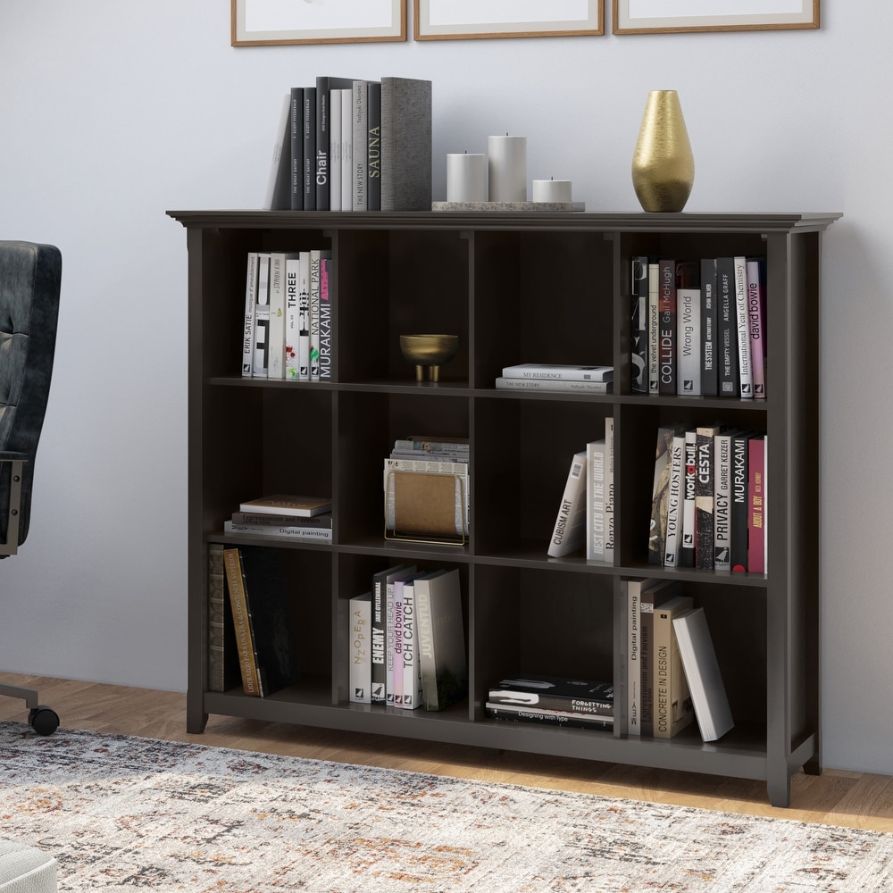 Wyndenhall stratford solid wood 45 inch x 43 best sale inch contemporary 9 cube bookcase and storage unit