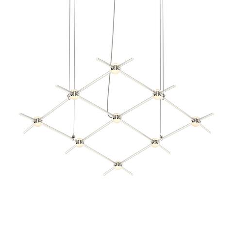 Constellation Satin Nickel Aquarius Minor Pendant, White Optical