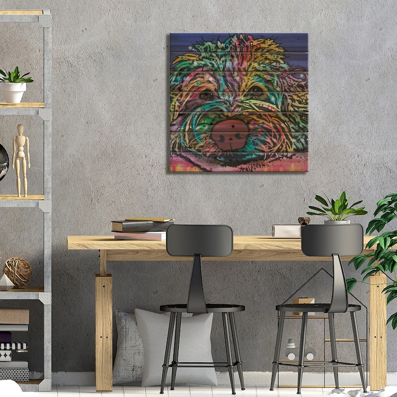 La Lou Print On Wood by Dean Russo - Multi-Color