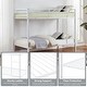 preview thumbnail 25 of 31, Twin Over Twin Metal Bunk Bed, Low Profile, Ladder, High Guardrail