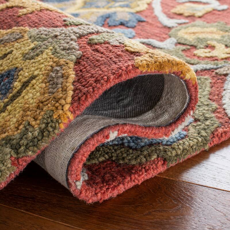 SAFAVIEH Fiorello Handmade Blossom French Country Wool Area Rug