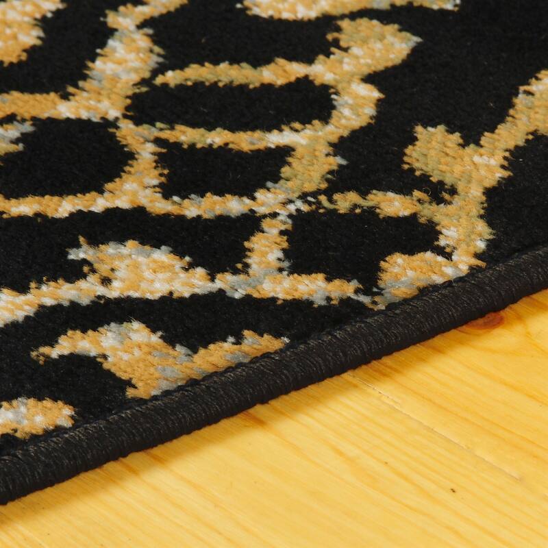 Superior Modern Oriental Damask Polypropylene Indoor Area Rug