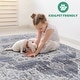 preview thumbnail 6 of 5, LOOM & LUXE Collection Cream/Blue/Medallion Non-Shedding Area Rug