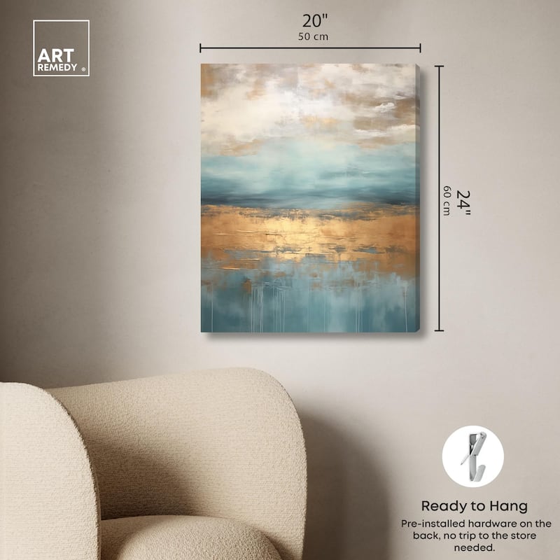 Cloudscape in Gold III Canvas by Art Remedy, Gallery Wrapped