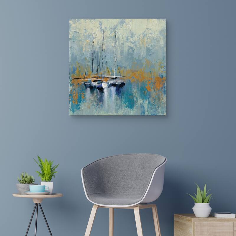 Boats in the Harbor III by Silvia Vassileva Canvas Art Print