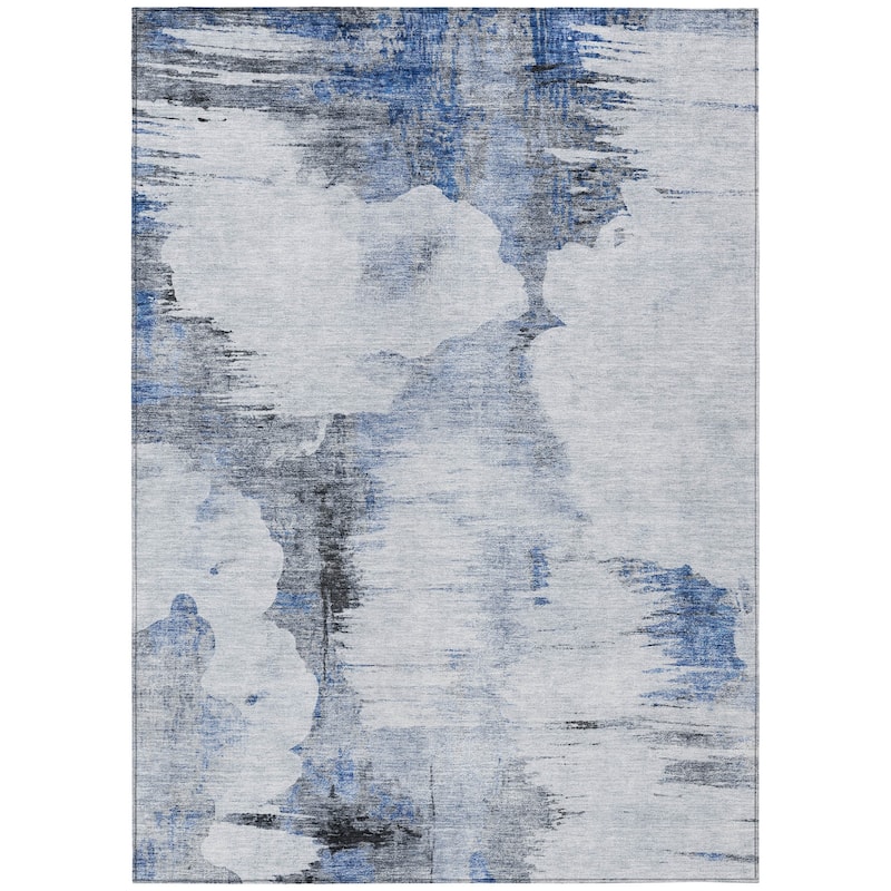 HomeRoots Abstract Transitional Rectangle Outdoor Rug