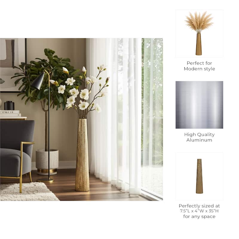 Decorative Vase with Textured Finish - Sculptural Vase for Home Decor