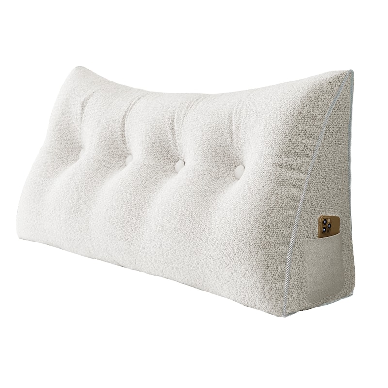 WOWMAX Bed Rest Wedge Bolster Daybed Dorm Bunk Bumper Reading Pillow