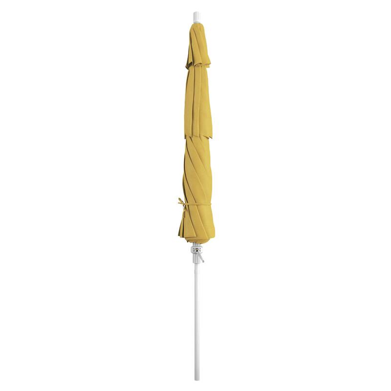 California Umbrella 11' Rd. Aluminum Market Umbrella, Crank Lift, Collar Tilt, Dbl Wind Vent, White Finish, Olefin Fabric