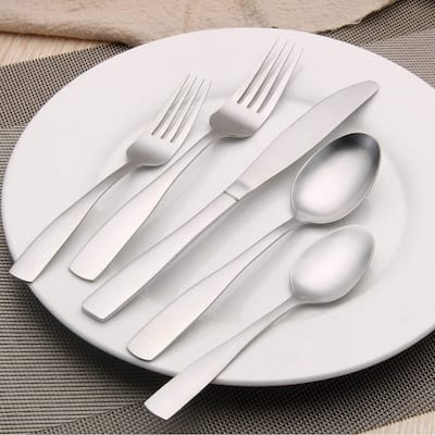 Satin Finish 20-Piece Stainless Steel Flatware set for 4