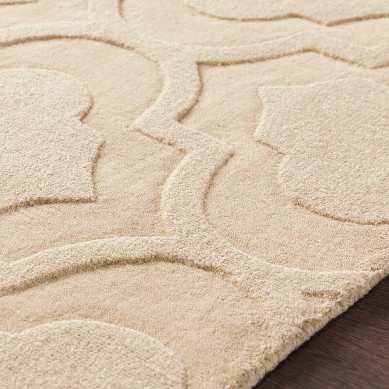 Hand-Woven Ali Tone-on-Tone Moroccan Trellis Wool Rug (2'3 x 10')