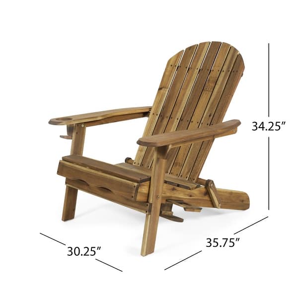 Rustic Design Foldable Outdoor Acacia Wood Adirondack Chair