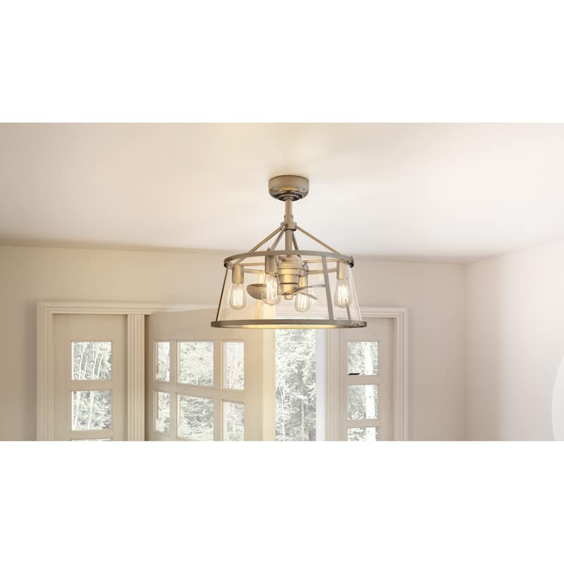 Barlow 4-Light Polished Nickel Fan Light - Polished Nickel