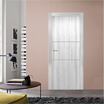 Valusso Design Prefinished Door Slab Ocala Ice Maple Silver Lines