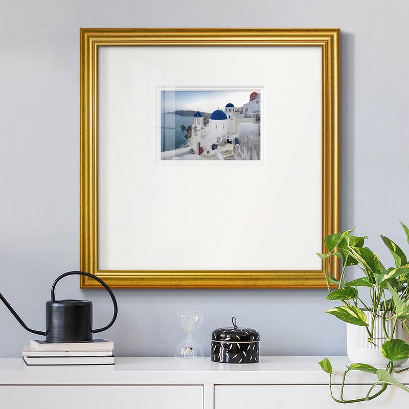 Santorini SunrisePremium Framed Print