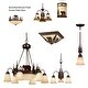 preview thumbnail 9 of 7, Bozeman 9 Light Bronze Rustic Bear Chandelier - 28.5-in W x 27-in H x 28.5-in D