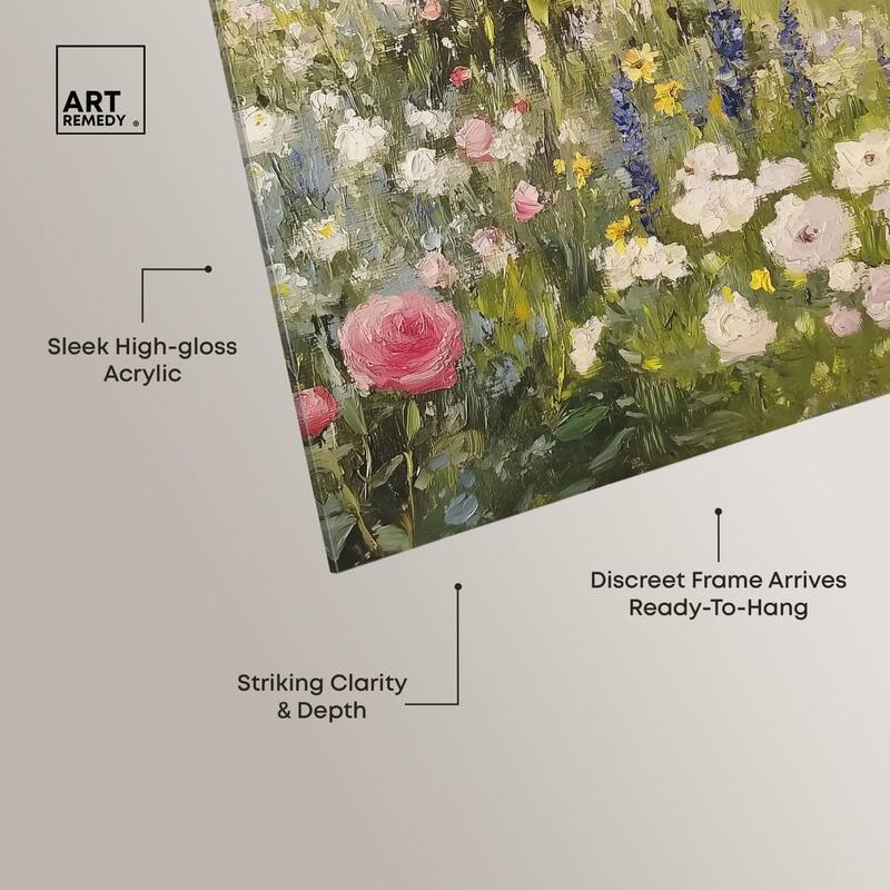 Floral Farmhouse II Acrylic by Art Remedy, Ready to Hang